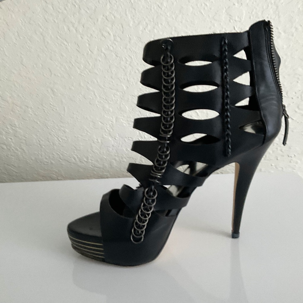 Black Bebe heel pumps size 8